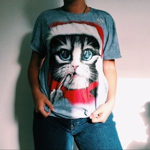 funny cat tee